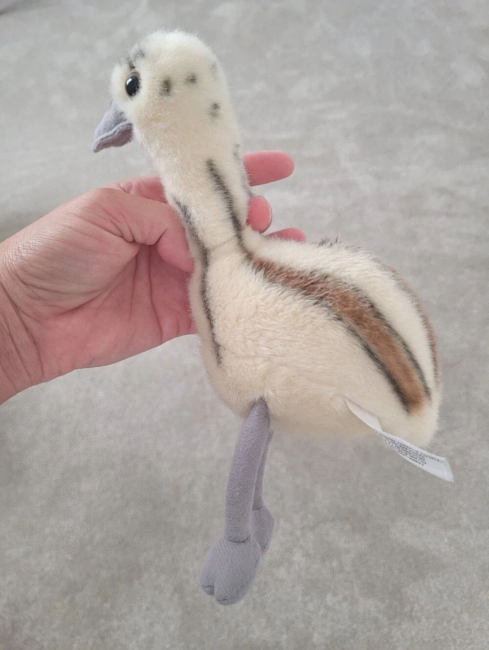 Dinki Di Plush Baby Bird Toy - Cream and Brown Decorative Pet Plush